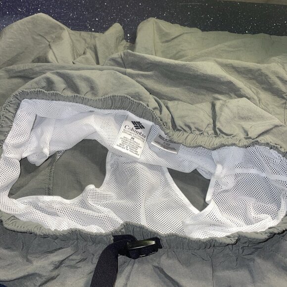 Columbia Mens Swim Trunks Board Shorts Olive Green Hiking Cargo Pockets Sz M - Picture 8 of 11